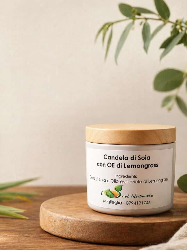 Candela di Soia con OE di Lemongrass
