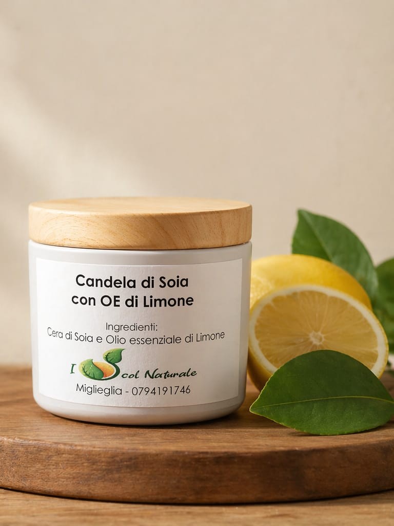 Candela di Soia con OE Limone
