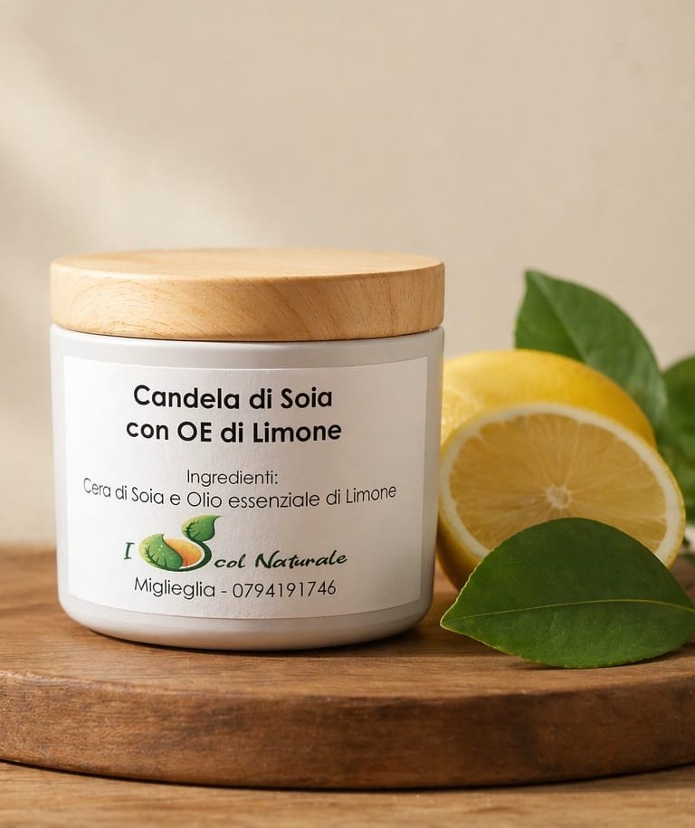 Candela di Soia con OE Limone