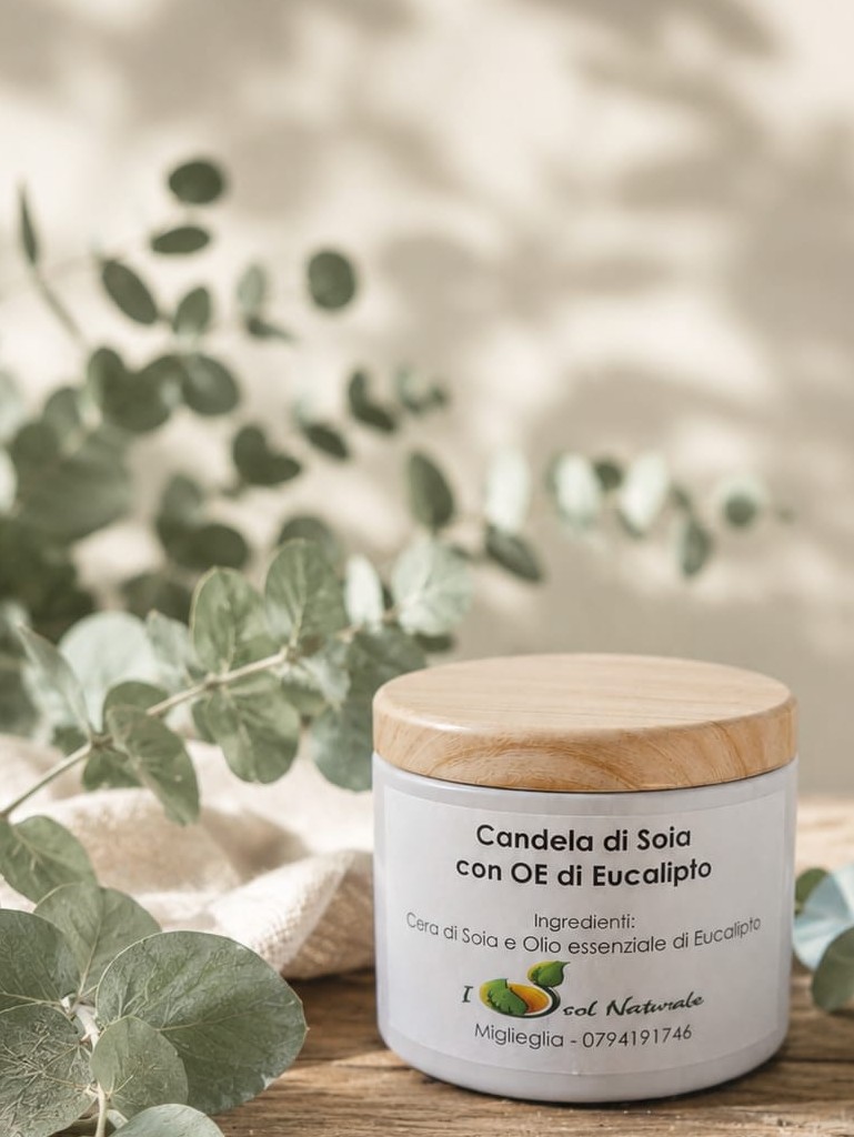 Candela di Soia con OE d'Eucalipto