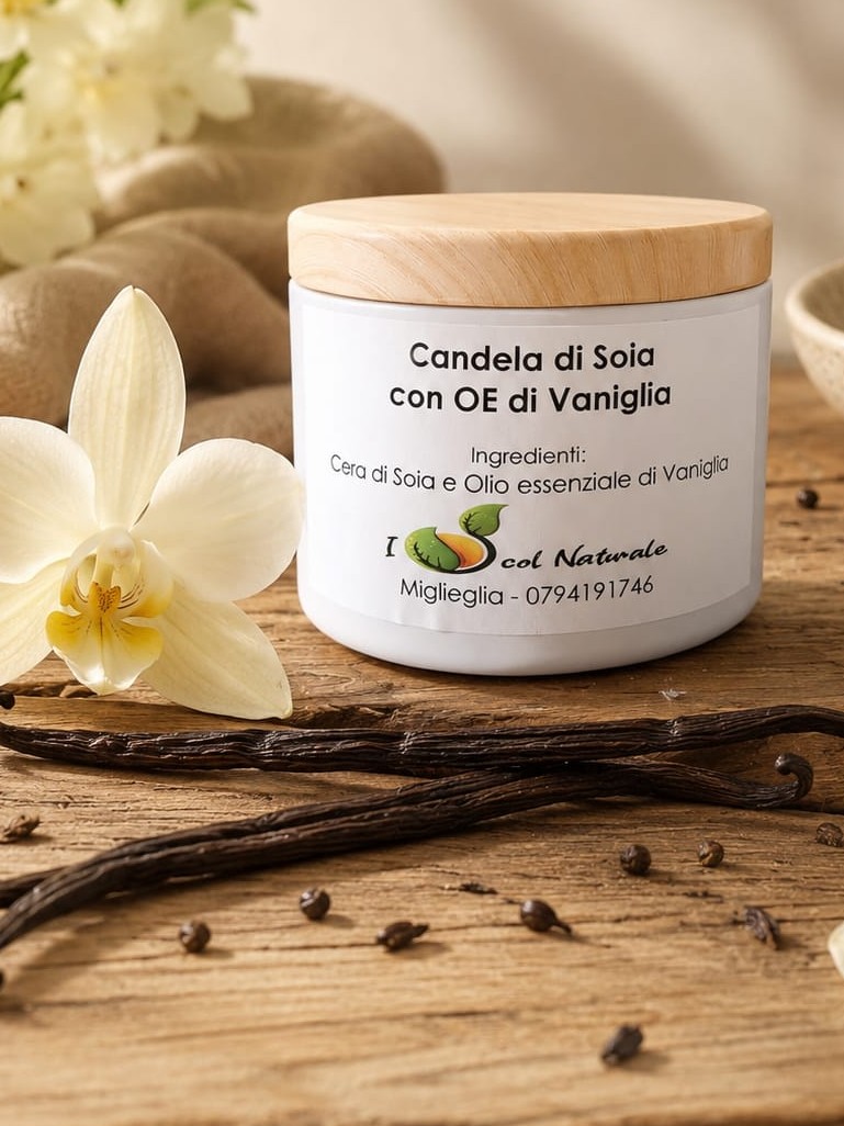 Candela di Soia con OE di Vaniglia